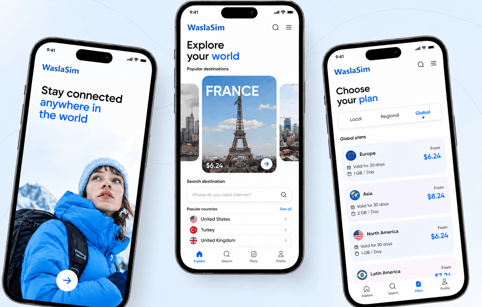 Aperçu de l’application WaslaSim